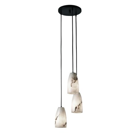 Justice Design Group FAL-8921-50-BLKN LumenAria Collection Modular 1-Light Wall Sconce